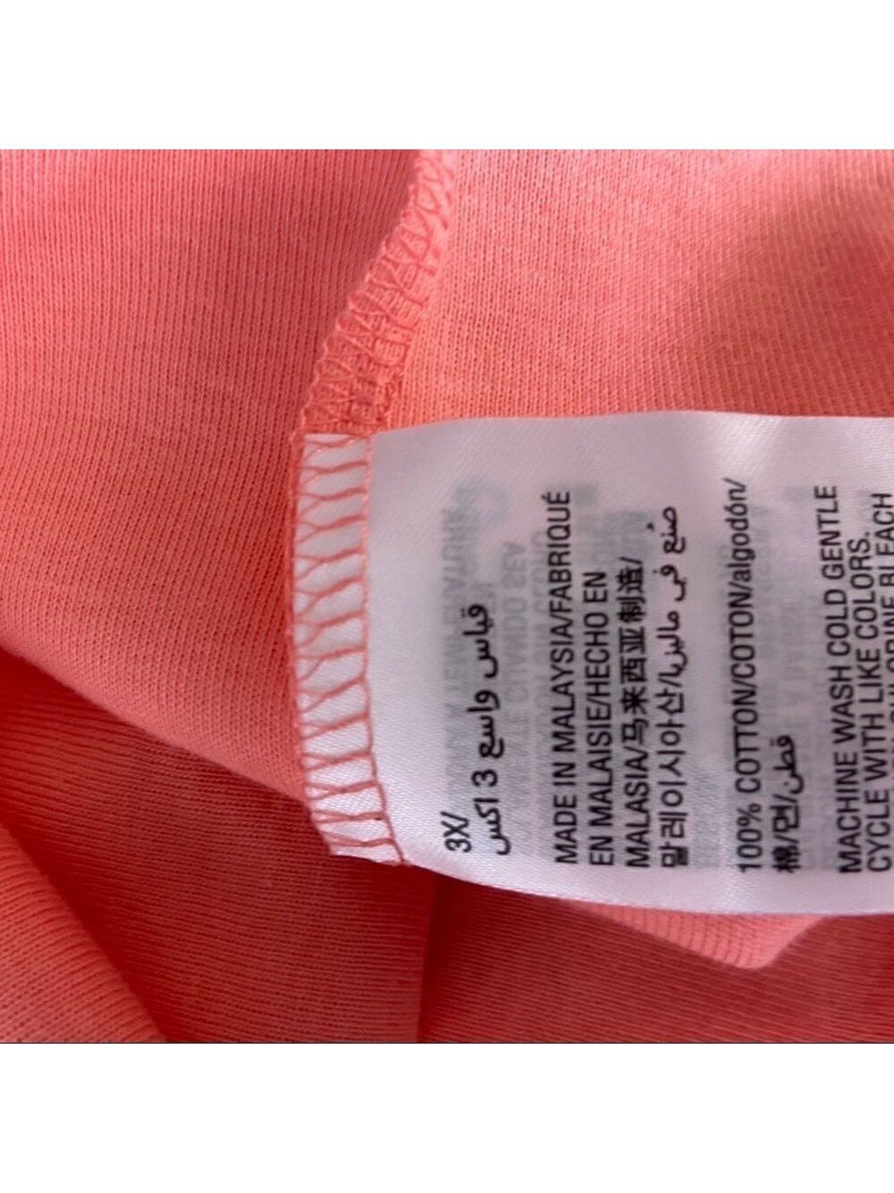 Karen Scott Coral Scoop Neck Tee 3X - Picture 6 of 6